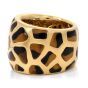 Roberto Coin Diamond Ruby Tigers Eye 18K Yellow GOld Animallier Giraffe Wide Band Ring