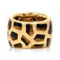 Roberto Coin Diamond Ruby Tigers Eye 18K Yellow GOld Animallier Giraffe Wide Band Ring
