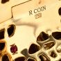 Roberto Coin Diamond Tiger's Eye 18K Yellow Gold Animallier Giraffe Wide Bangle Bracelet