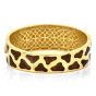Roberto Coin 18K Gold Giraffe Enamel Wide Bangle Bracelet-Dover Jewelry