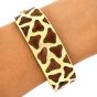Roberto Coin 18K Gold Giraffe Enamel Wide Bangle Bracelet-Dover Jewelry