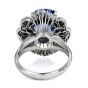 GIA 5.87ct No Heat Ceylon Cornflower Blue Sapphire Diamond Platinum Ballerina Cocktail Ring 