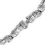 GIA Diamond Burma Sapphire Platinum Bracelet Necklace Set-Dover Jewelry