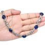 GIA Diamond Burma Sapphire Platinum Bracelet Necklace Set-Dover Jewelry