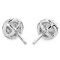 Estate 0.71ct Diamond 14K White Gold Small Halo Stud Earrings