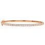 Natural 2.34ct Round Diamond 18K Gold Flex Bangle Bracelet-Dover Jewelry