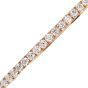Natural 2.34ct Round Diamond 18K Gold Flex Bangle Bracelet-Dover Jewelry