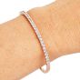 Natural 2.34ct Round Diamond 18K Gold Flex Bangle Bracelet-Dover Jewelry