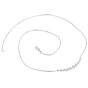 Estate 1.01cts Diamond 14K White Gold Graduated Diamond Pendant Link Chain Necklace