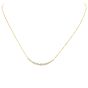 Estate Graduated 1.01cts Diamond 14K Yellow Gold Smile Pendant Chain Necklace