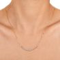 Estate Graduated 1.01cts Diamond 14K Yellow Gold Smile Pendant Chain Necklace