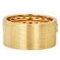 Estate Elegant Diamond 14K Yellow Gold Rope Wide Cigar Band Ring