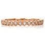 Estate Diamond Rose Gold Hexagonal Stackable Wedding Band Ring