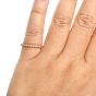 Estate Diamond Rose Gold Hexagonal Stackable Wedding Band Ring