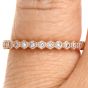 Estate Diamond Rose Gold Hexagonal Stackable Wedding Band Ring