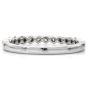 Estate Diamond White Gold Hexagon Stackable Wedding Band Ring 