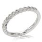 Estate Diamond White Gold Hexagon Stackable Wedding Band Ring 