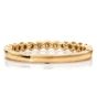 Estate Diamond 14K Yellow Gold Hexagonal Stackable Semi Eternity Band Ring 