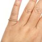 Estate Diamond 14K Yellow Gold Hexagonal Stackable Semi Eternity Band Ring 