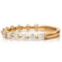 Estate Diamond 14K Yellow Gold Semi Eternity Modern Stackable Wedding Band