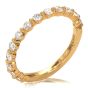 Estate Diamond 14K Yellow Gold Semi Eternity Modern Stackable Wedding Band