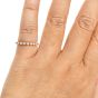 Estate Diamond 14K Yellow Gold Semi Eternity Modern Stackable Wedding Band
