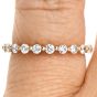 Estate Diamond 14K Yellow Gold Semi Eternity Modern Stackable Wedding Band