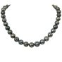 Lustrous Tahitian SouthSea Pearl Necklace 18 karat diamond sapphire Gold Clasp 