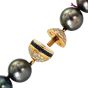 Lustrous Tahitian SouthSea Pearl Necklace 18 karat diamond sapphire Gold Clasp 