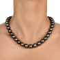 Lustrous Tahitian SouthSea Pearl Necklace 18 karat diamond sapphire Gold Clasp 