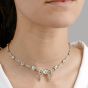 Antique Diamond Ribbon of Love Platinum Choker Necklace