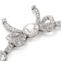 Antique Diamond Ribbon of Love Platinum Choker Necklace