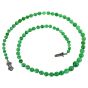 Vintage GIA Natural Color A Jade Diamond Platinum  Graduated Beaded Necklace