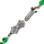 Vintage GIA Natural Color A Jade Diamond Platinum  Graduated Beaded Necklace