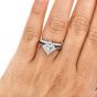 GIA 3.00ct Princess Cut Diamond White Gold Solitaire Wedding Bridal Set Ring