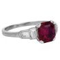 Tiffany & Co GIA Gübelin No-Heat Burma Ruby Diamond Platinum Ring|Dover Jewelry|