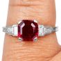 Tiffany & Co GIA Gübelin No-Heat Burma Ruby Diamond Platinum Ring|Dover Jewelry|
