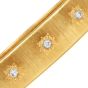 Buccellati Macri 18K Gold Diamond Wide Bangle Bracelet|Dover Jewelry|