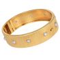 Buccellati Macri 18K Gold Diamond Wide Bangle Bracelet|Dover Jewelry|