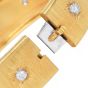 Buccellati Macri 18K Gold Diamond Wide Bangle Bracelet|Dover Jewelry|