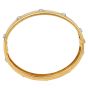 Buccellati Macri 18K Gold Diamond Wide Bangle Bracelet|Dover Jewelry|
