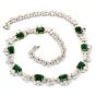 Natural Emerald 52.28cttw Diamond 18K Gold Collar Necklace-Dover Jewelry
