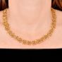  Buccellati Vintage Woven 18K Gold Textured Link Choker Necklace