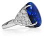 Estate 13.78cts opal  Diamond Platinum Cocktail Ring