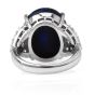 Estate 13.78cts opal  Diamond Platinum Cocktail Ring