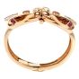 Vintage GIA Burma No Heat Ruby Diamond Rose Gold Bangle Bracelet & Double Pin