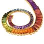 H.Stern Multicolor Gemstones 18K Yellow Gold Rainbow Graduated Link Necklace  