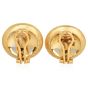 Puffed Satin Buccellati Rigato Finish 18K Button Earrings