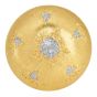 Puffed Satin Buccellati Rigato Finish 18K Button Earrings