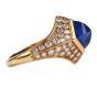 Vintage Certified Burma Natural No-Heat Sapphire diamond Ring 